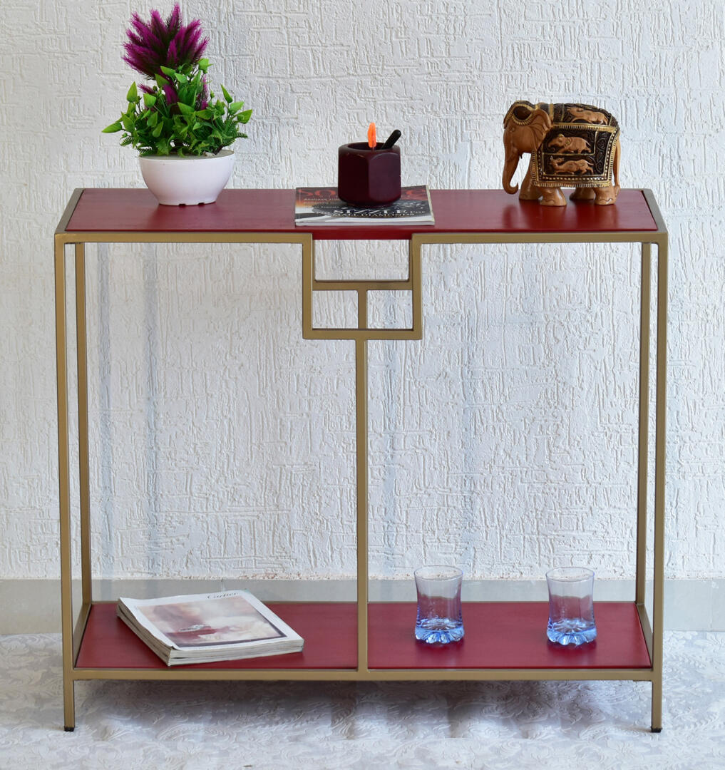 Kenny Multipurpose Red Console Hall Table
